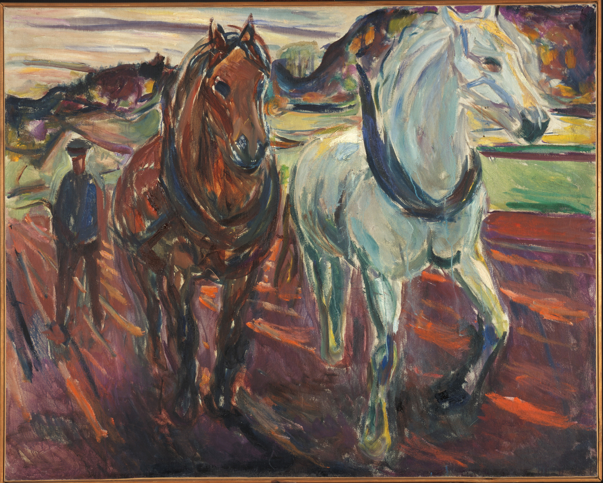 Edvard Munch Horse Team Ploughing (1919–20)
