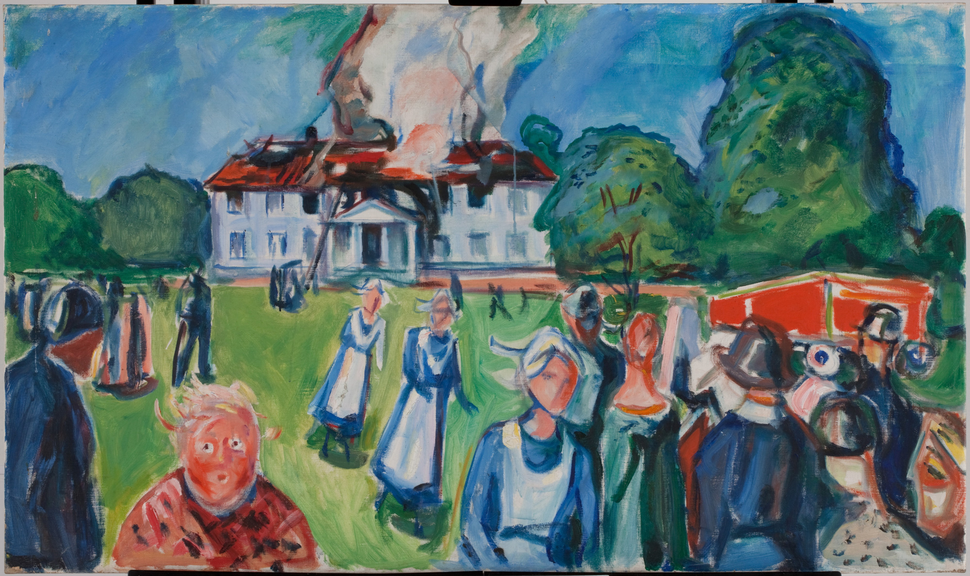 Edvard Munch Huset brenner! (1927)