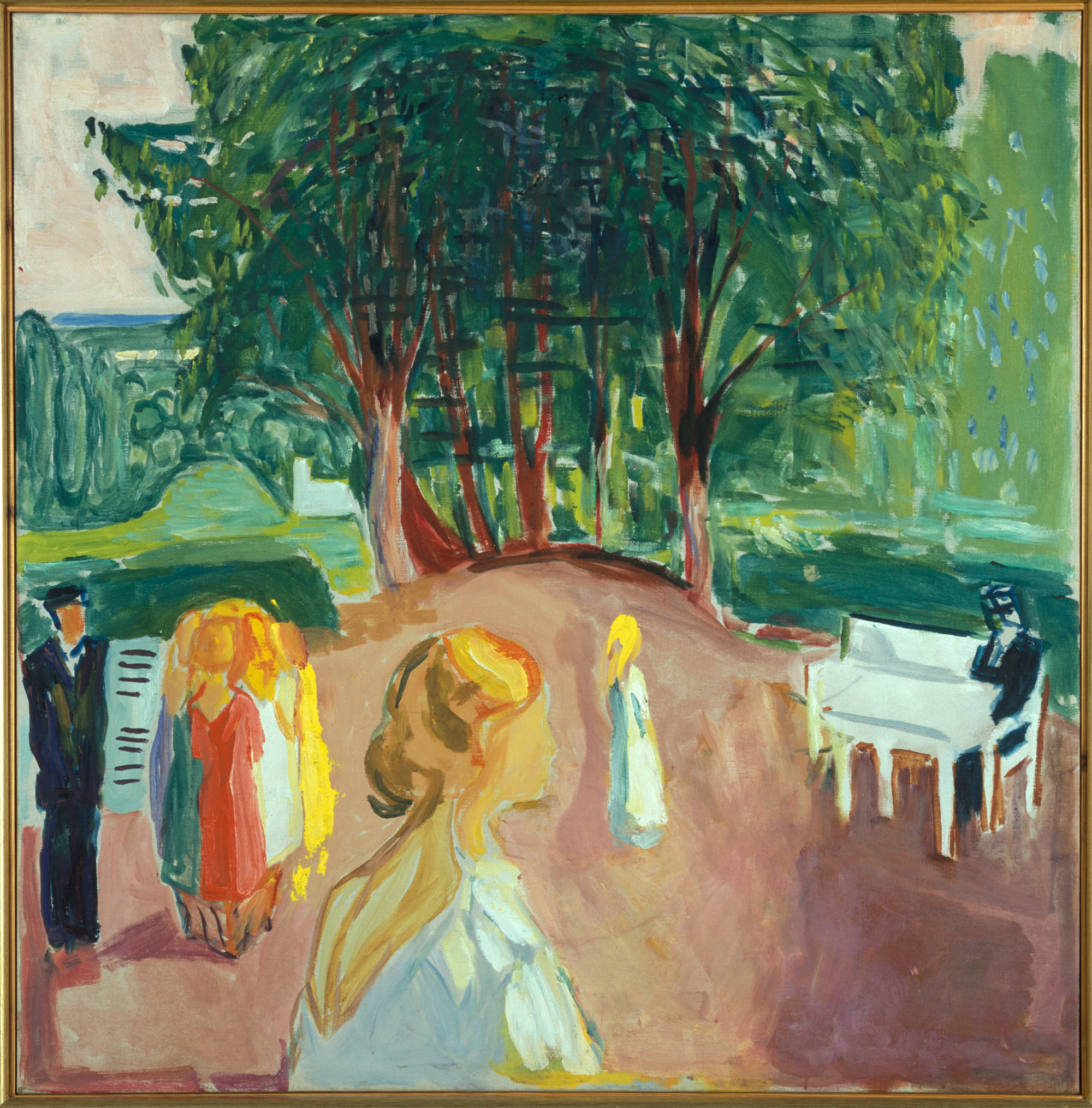 Edvard Munch Flirting in the Park (1942)