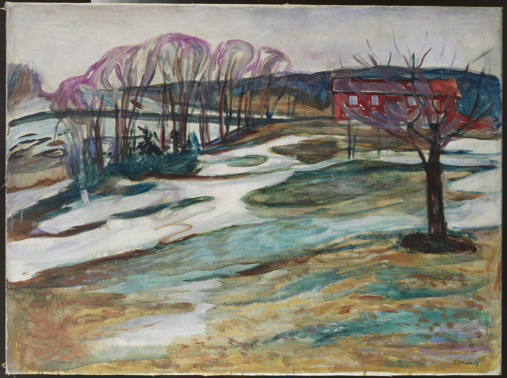 Edvard Munch Landskap med rødt hus (1925–26)