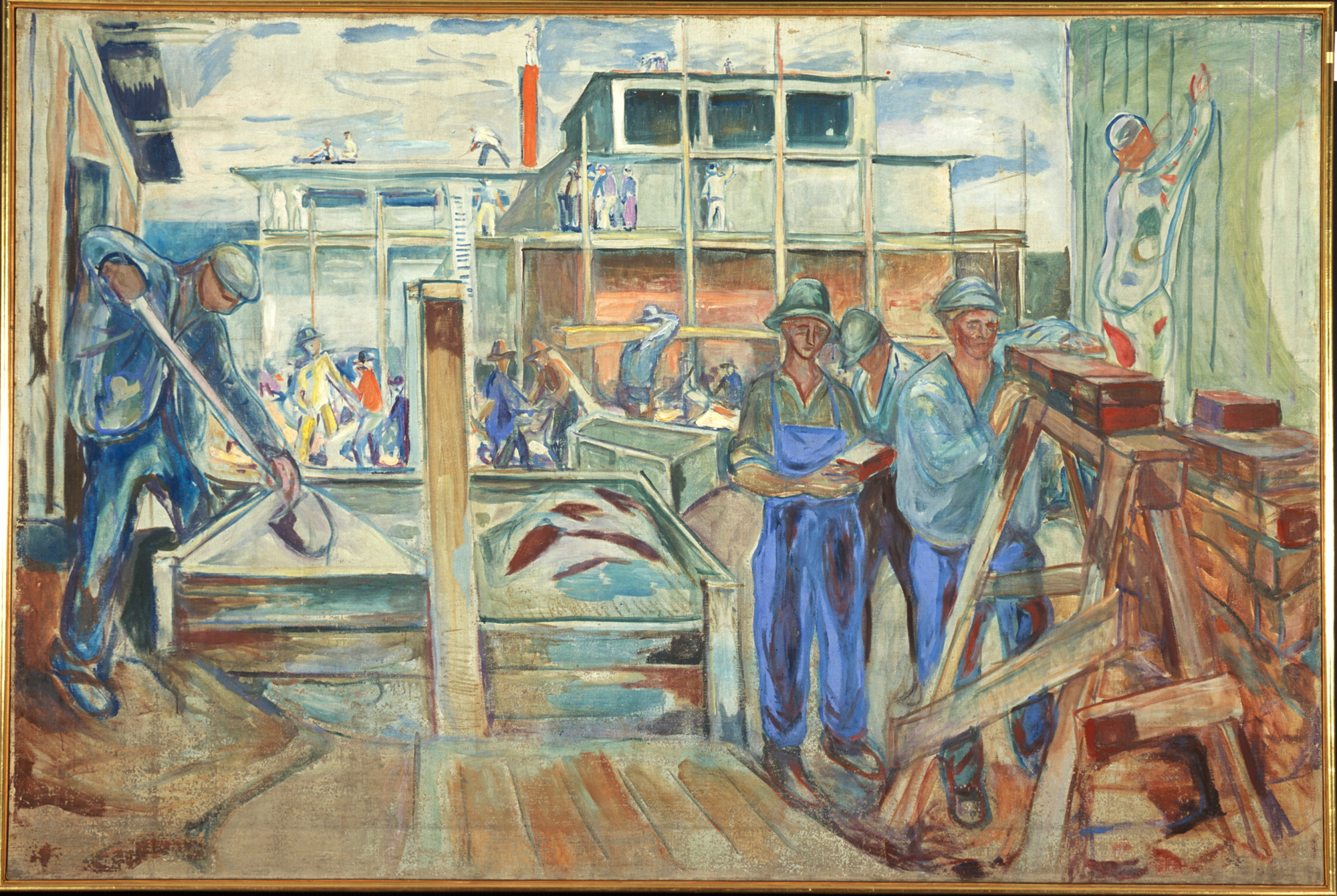 Edvard Munch Vinteratelieret under bygging (1929)